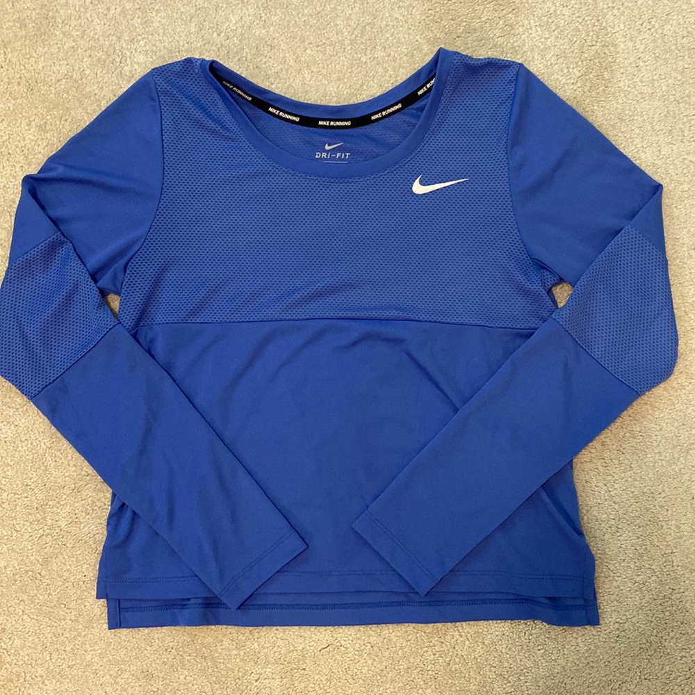 Nike Blue Dri-Fit Long Sleeve Running Top S